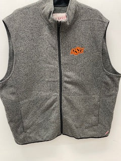 Full zip Charcoal Fleece Vest