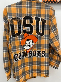Oversized Plaid Gameday Shirt