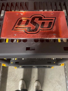Laser Cut License Plate