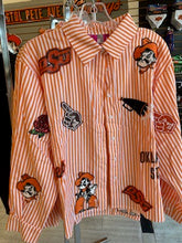 Load image into Gallery viewer, Women&#39;s Mini Icon Striped Button Down
