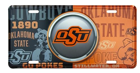 Oklahoma State Bullseye License Plate