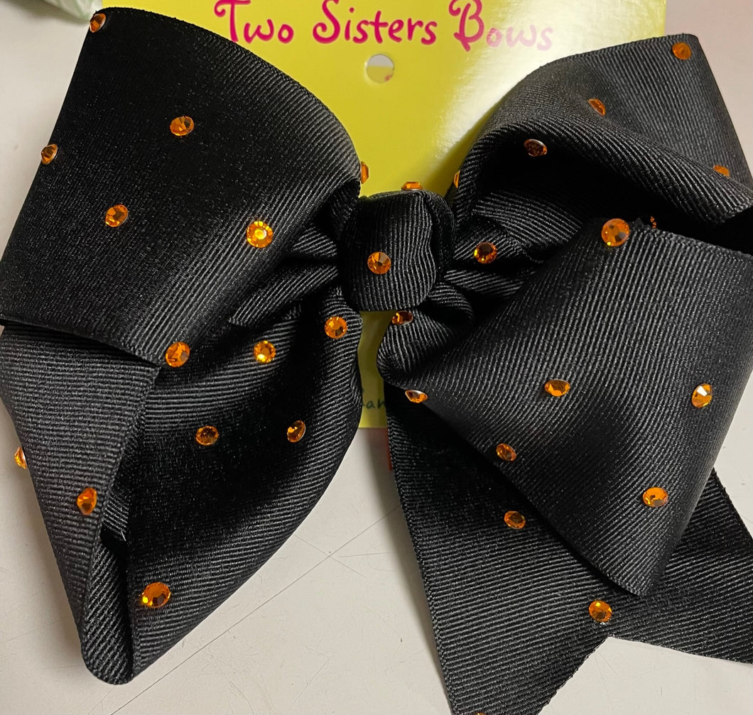 XL-Single Ribbon Rhinestone Bow