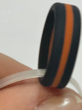 Load image into Gallery viewer, Silicone Black &amp; Orange Ring

